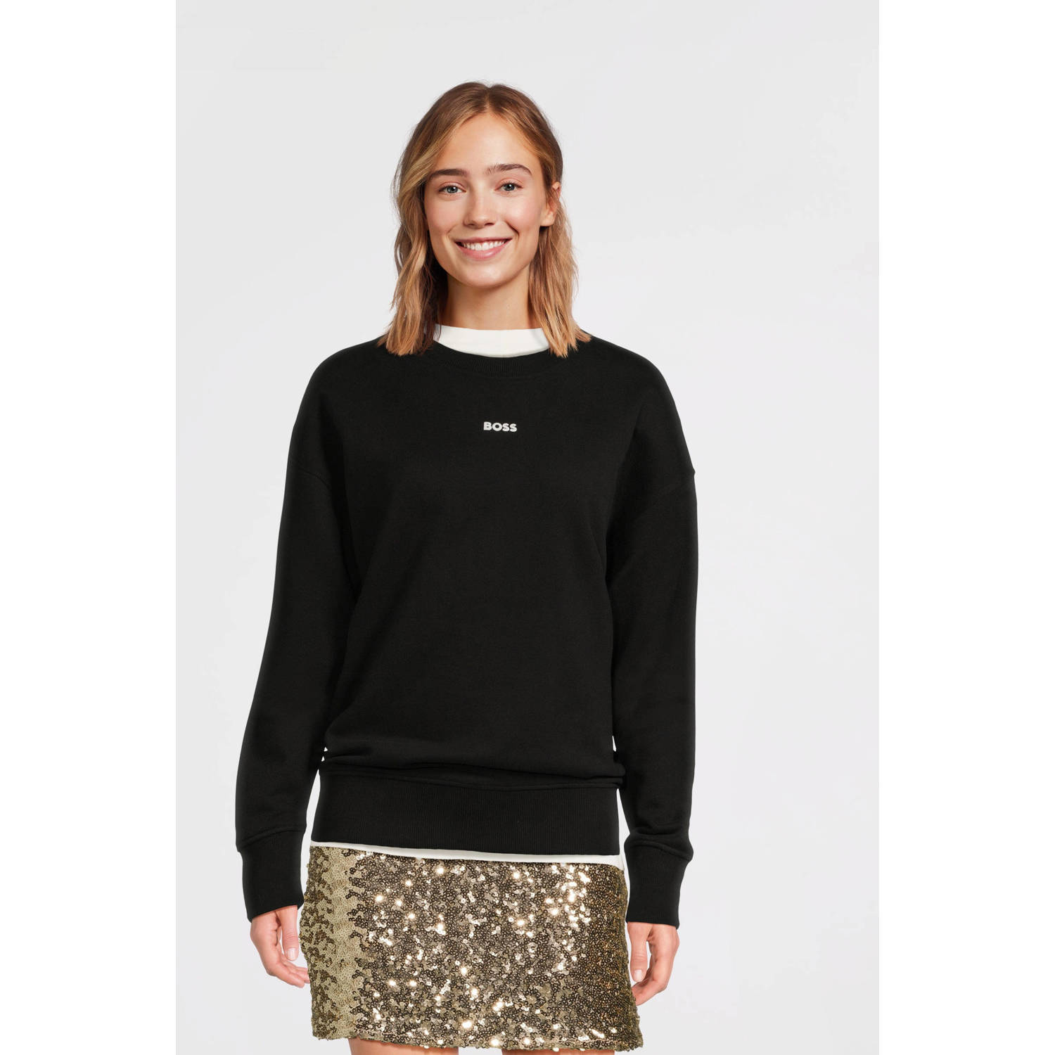 Boss Orange Sweatshirt C_Eteia_Small_Logo met geborduurd boss-logo