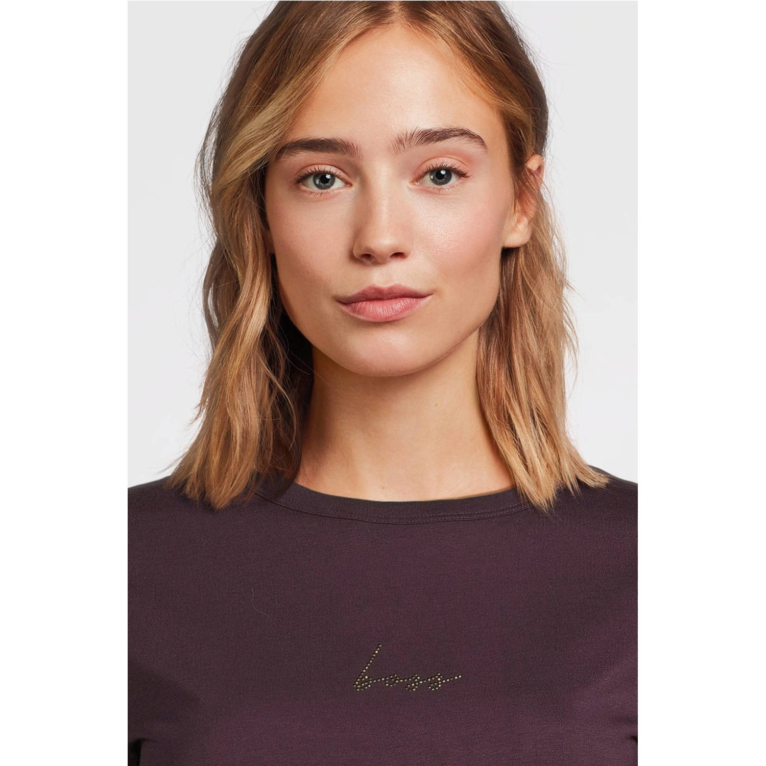 BOSS t-shirt aubergine