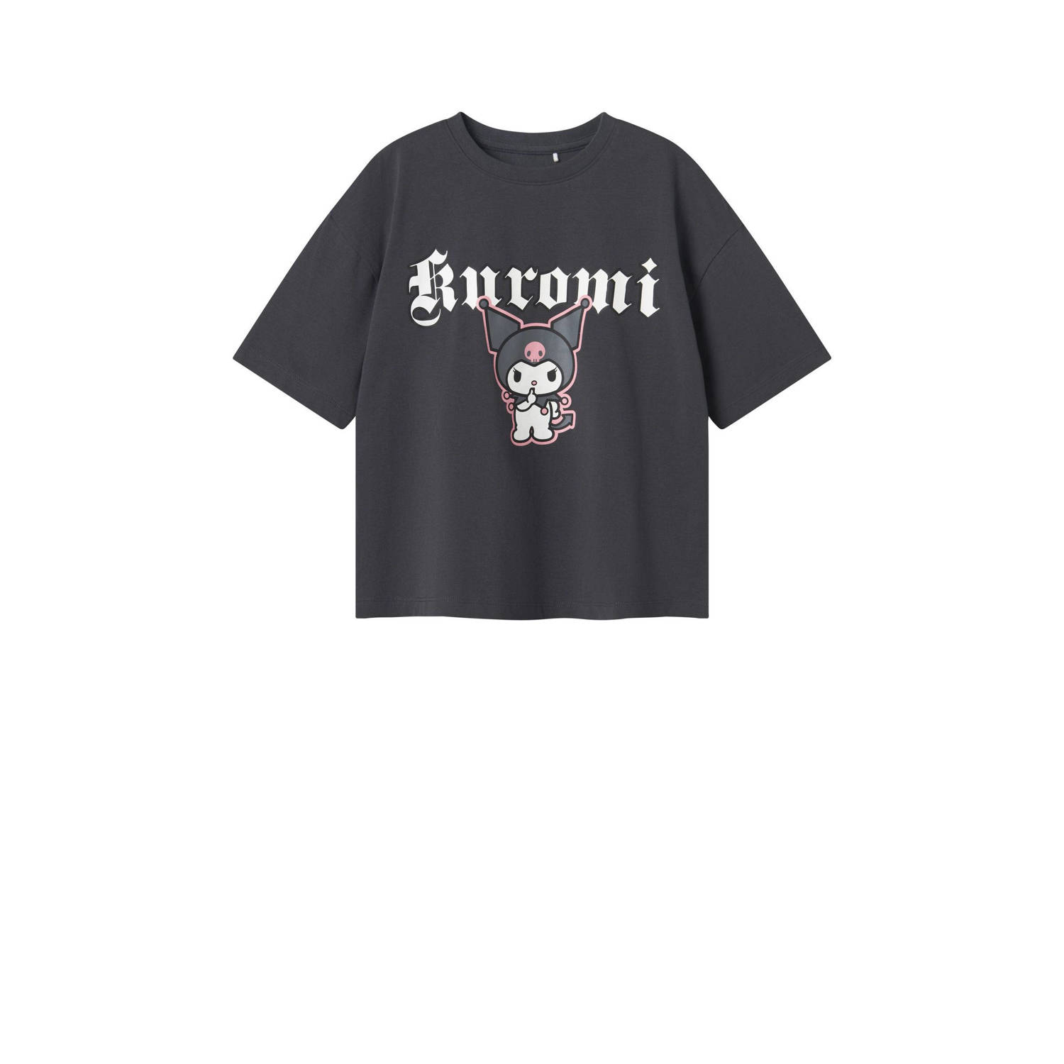 NAME IT KIDS T-shirt Kuromi antraciet