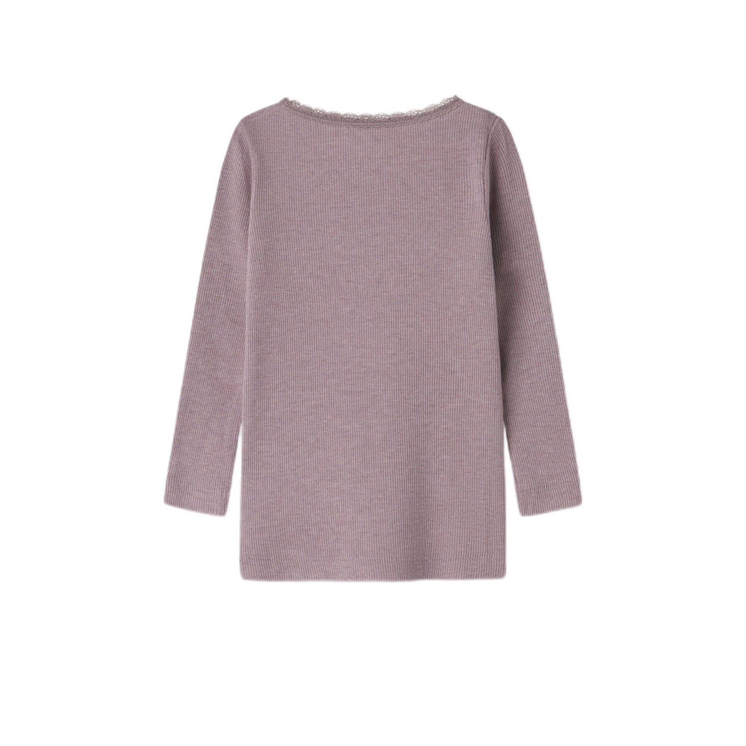NAME IT MINI ribgebreide longsleeve NMFKAB licht aubergine