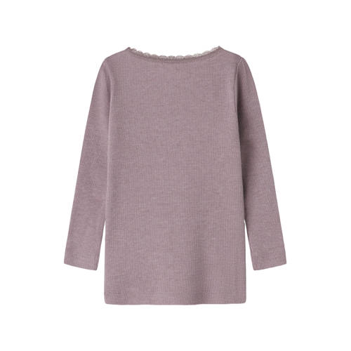 NAME IT MINI ribgebreide longsleeve NMFKAB licht aubergine afbeelding