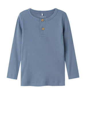 longsleeve NMFKAB frisblauw