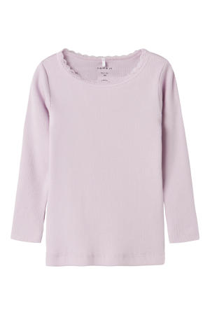 ribgebreide longsleeve NMFKAB warmroze