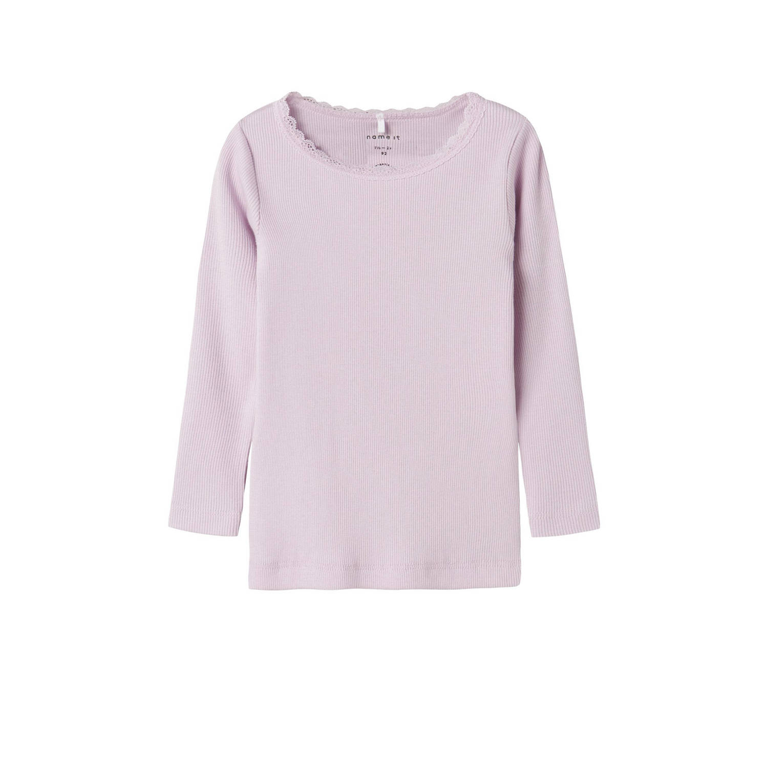 NAME IT MINI ribgebreide longsleeve NMFKAB warmroze