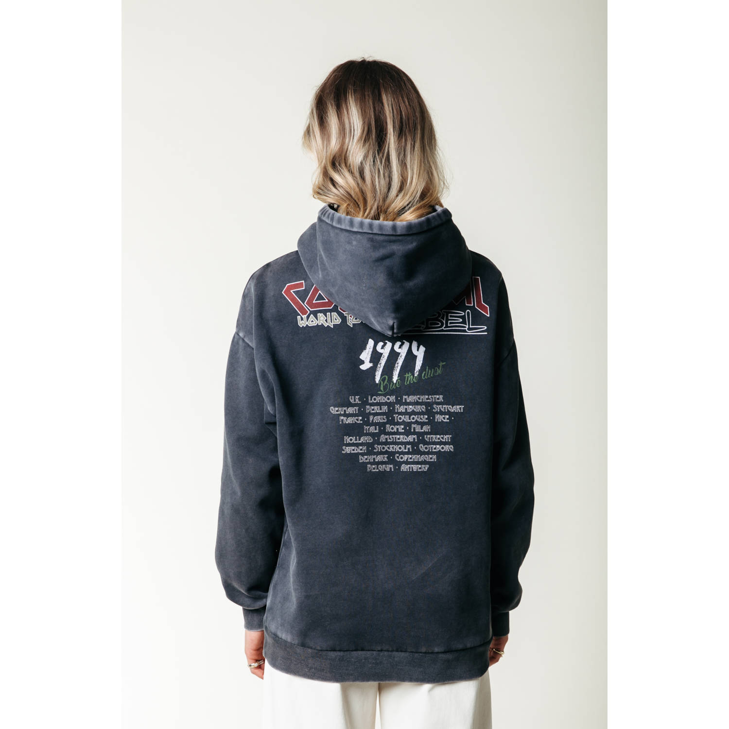 Colourful Rebel hoodie antraciet