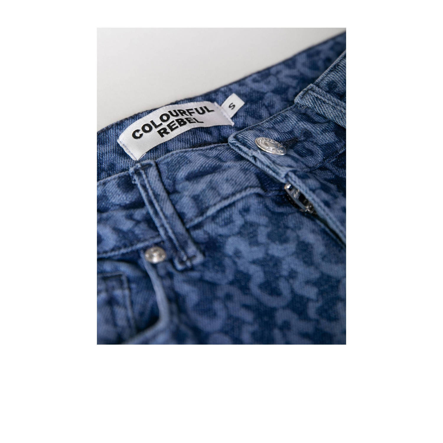 Colourful Rebel high waist wide leg jeans medium blue denim