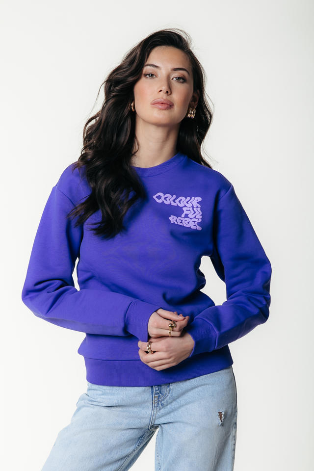 Colourful Rebel sweater paars wehkamp