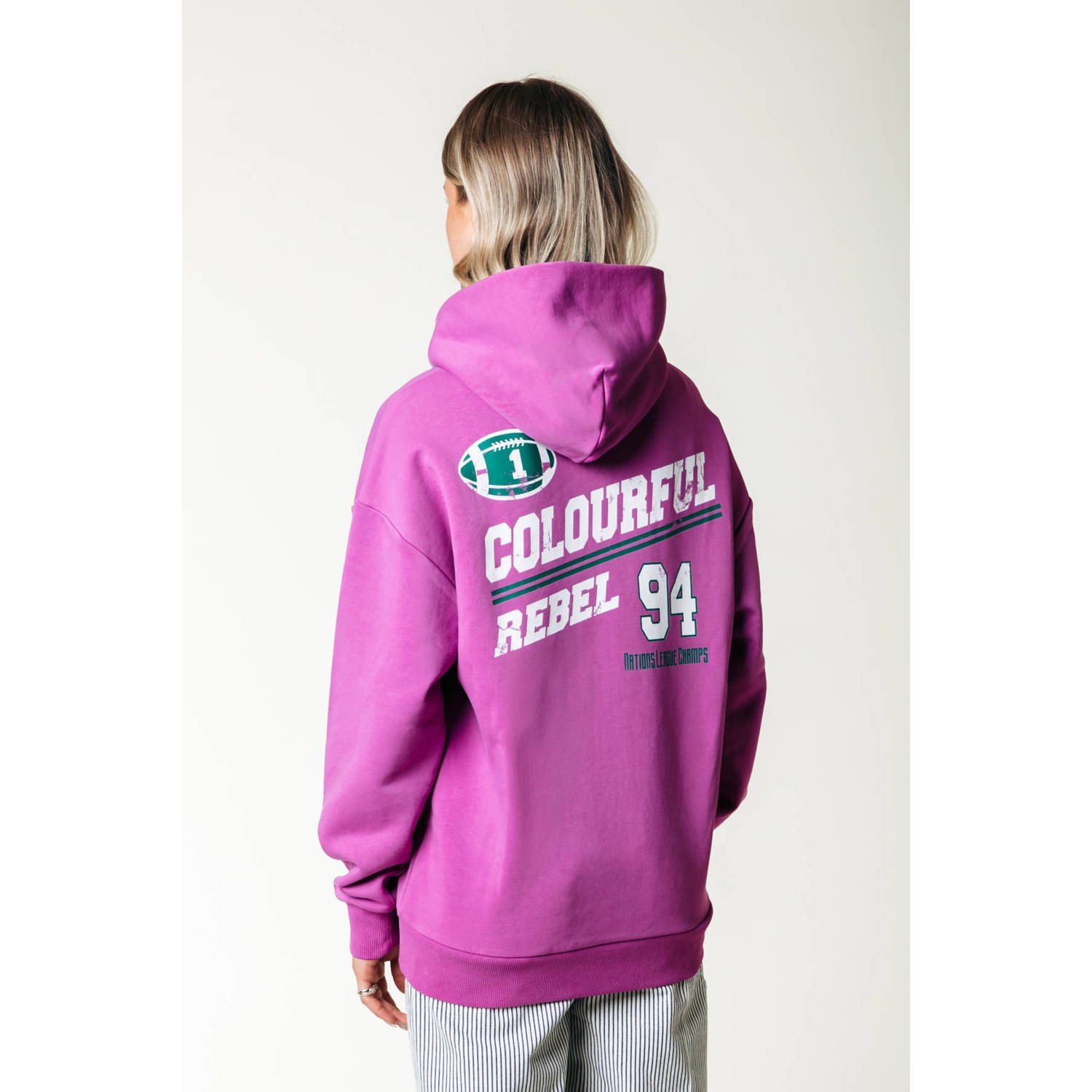 Colourful Rebel hoodie roze