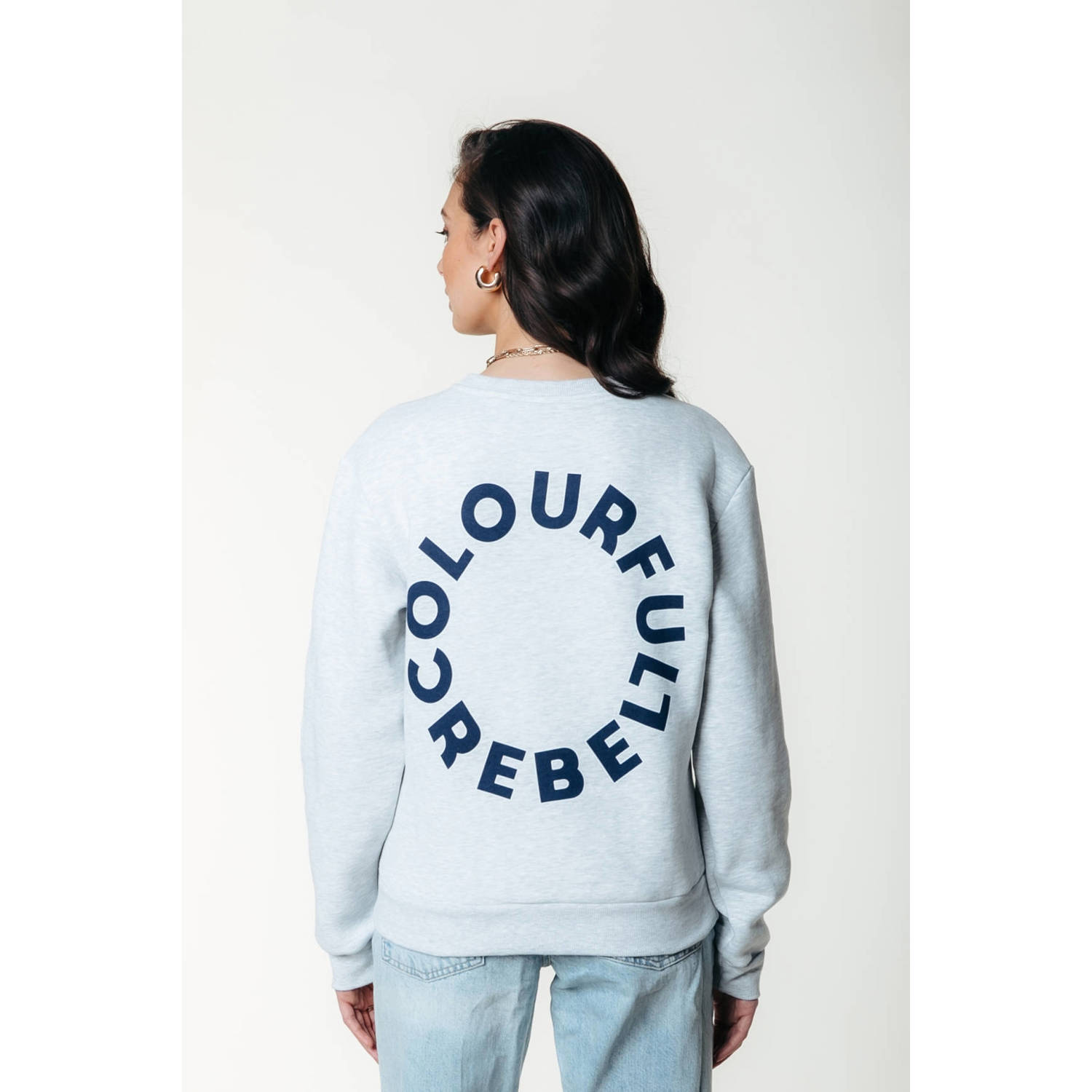 Colourful Rebel sweater grijs melange