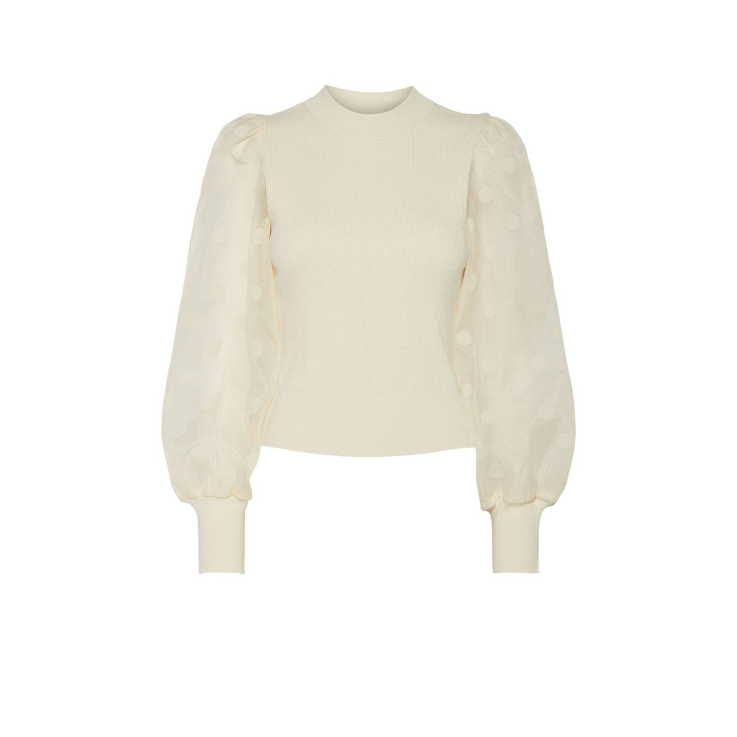 Y.A.S. Dames Tops & T-shirts Yasdotme Ls Knit Pullover S. Noos Creme