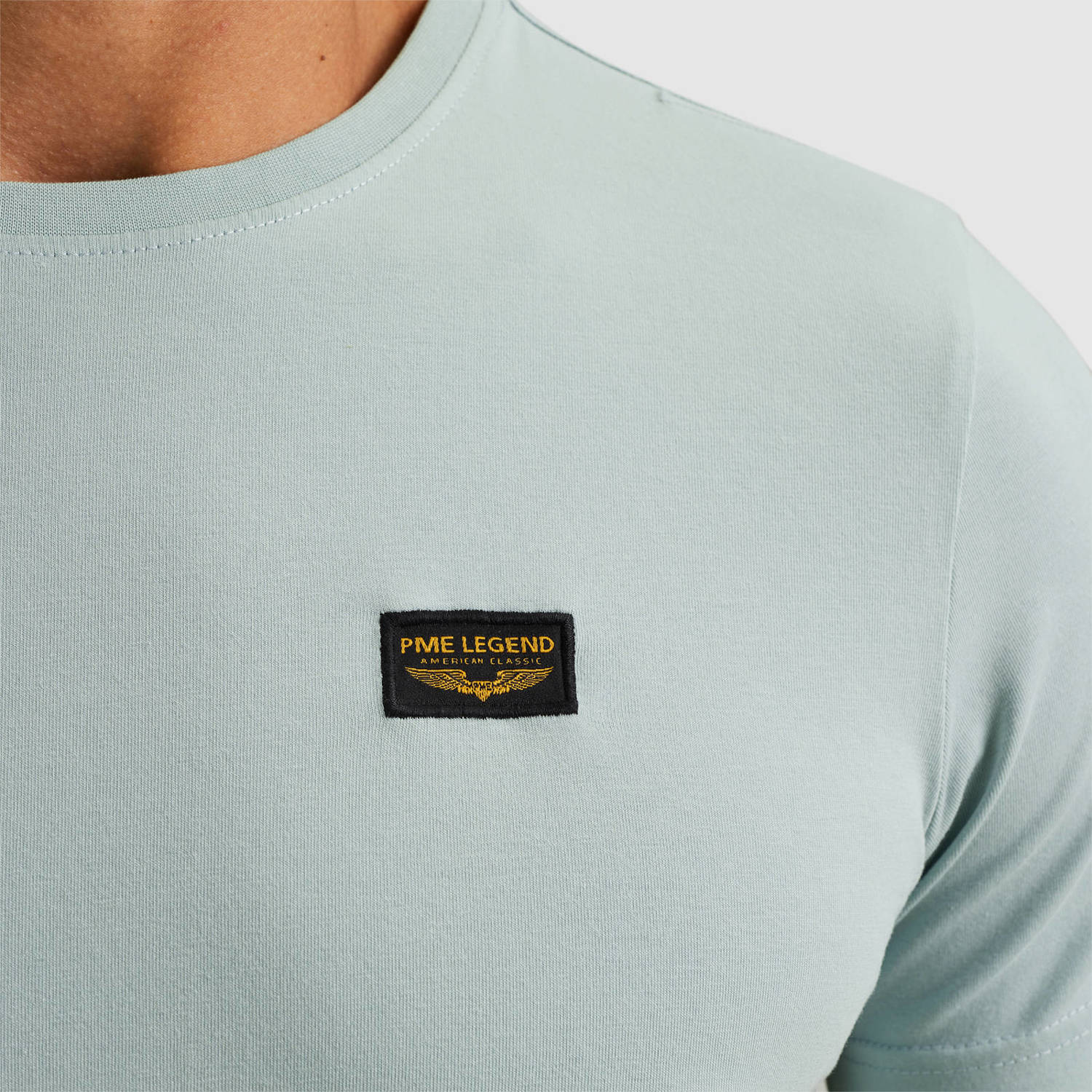 PME Legend T-shirt met logo lichtblauw