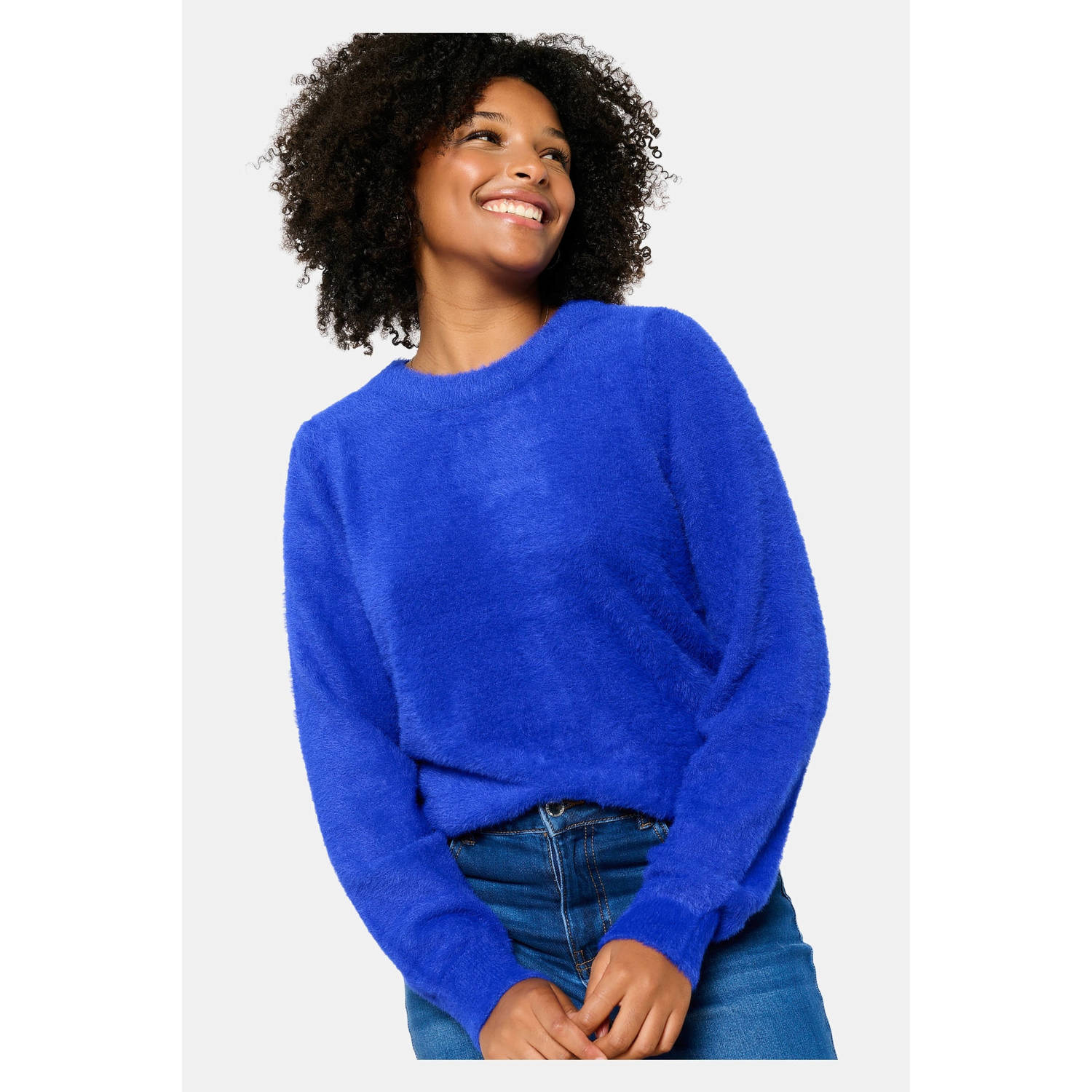 LOLALIZA gebreide trui blauw