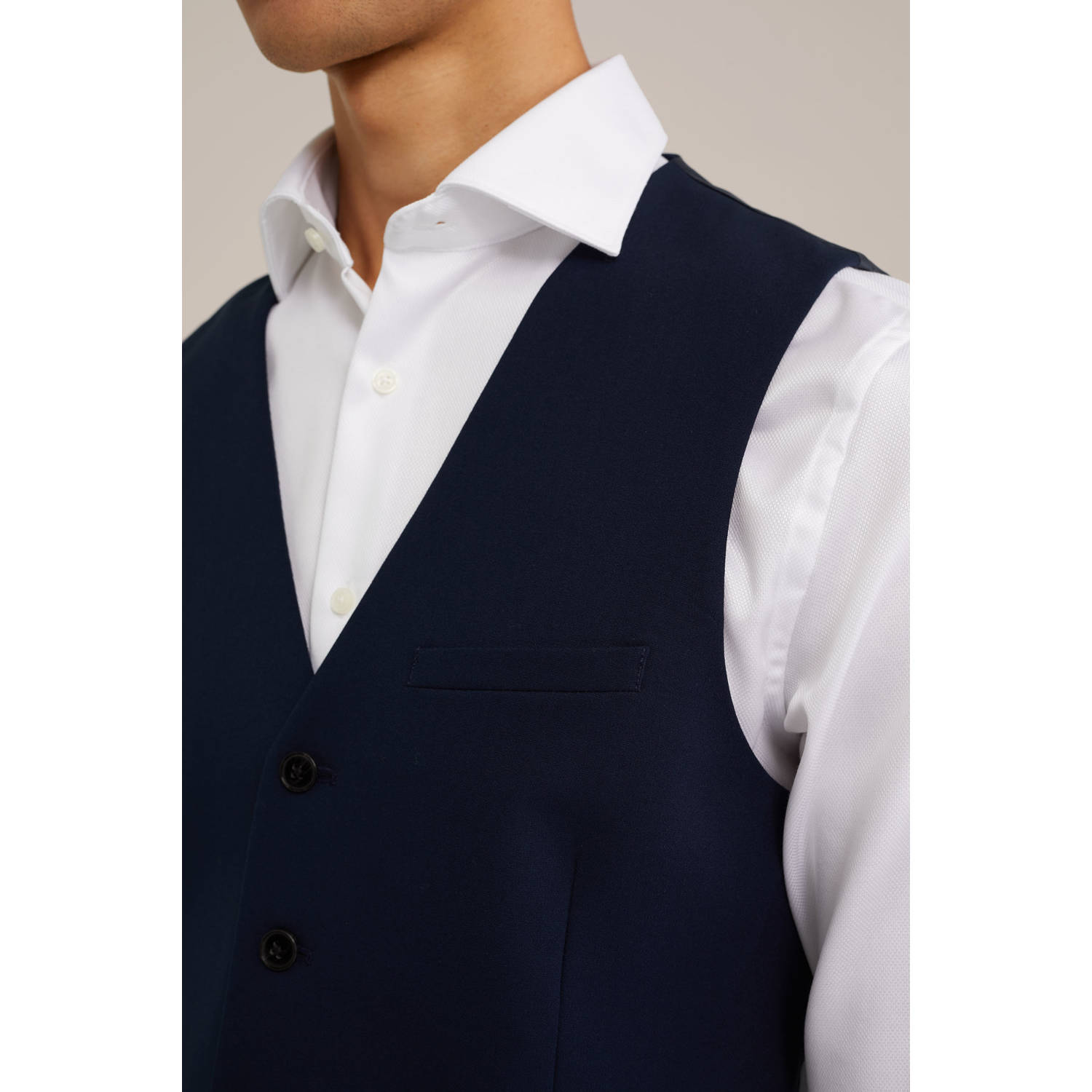 WE Fashion WE Fundamentals gilet donkerblauw