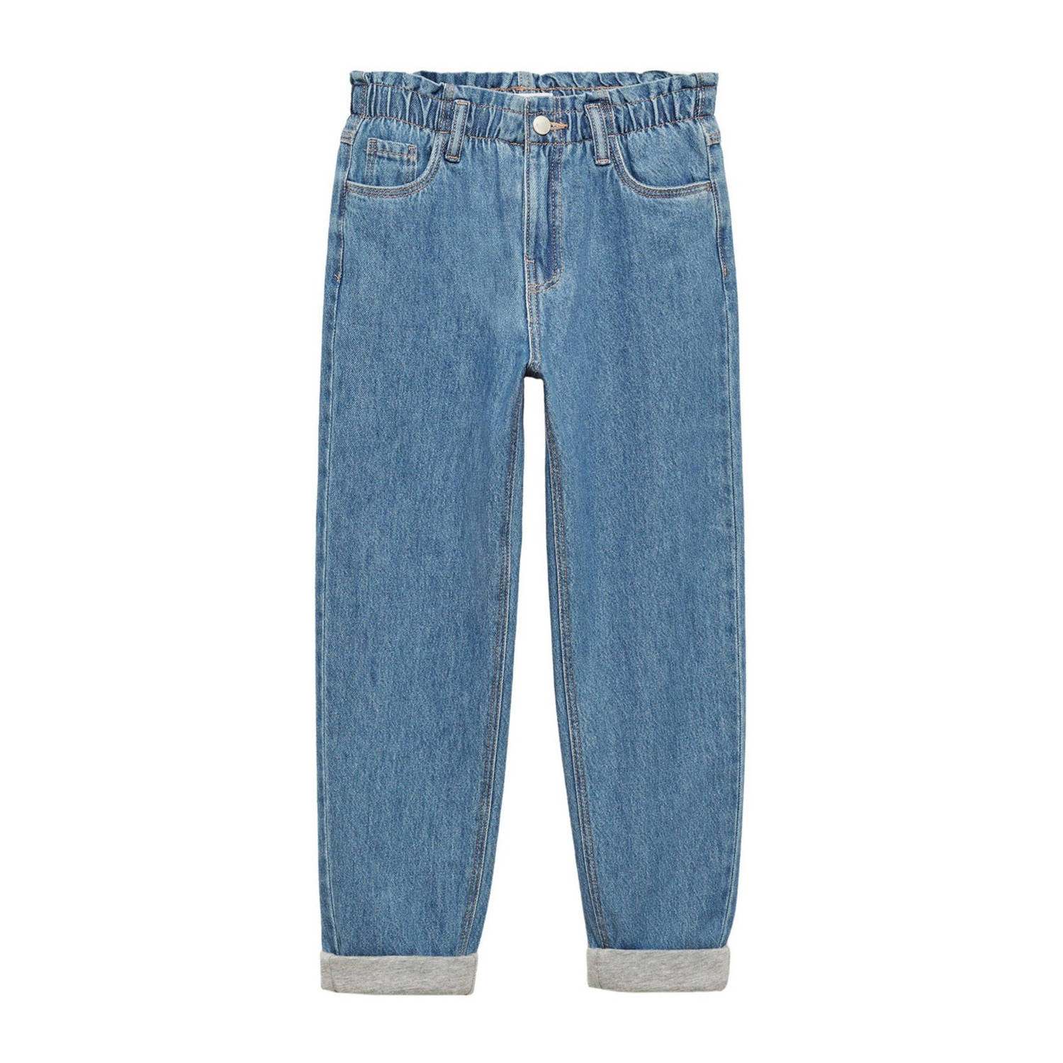 Mango Kids high waist mom jeans blauw