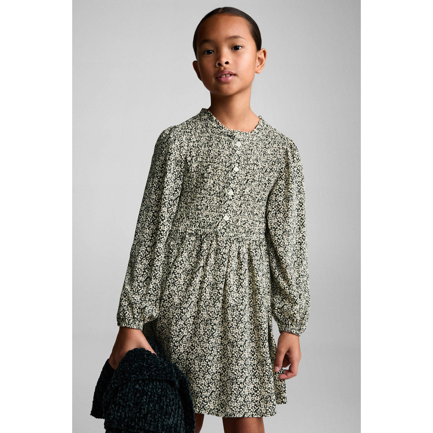 Mango Kids korte jurk groen