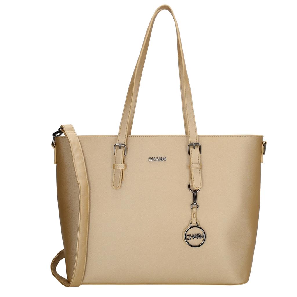 Charm London 15,6 inch shopper Birmingham goudkleurig