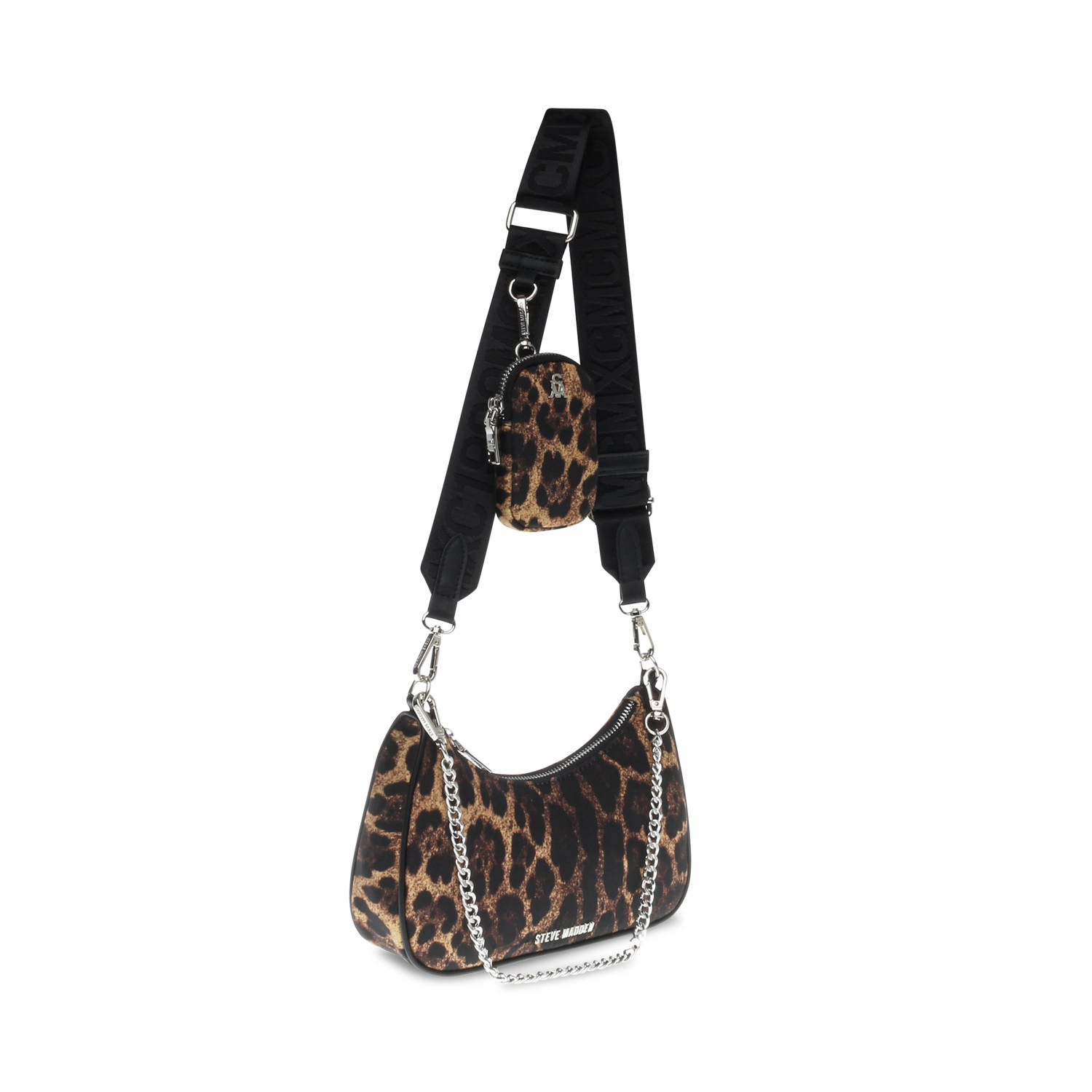Steve Madden crossbody tas met panterprint Bvital bruin