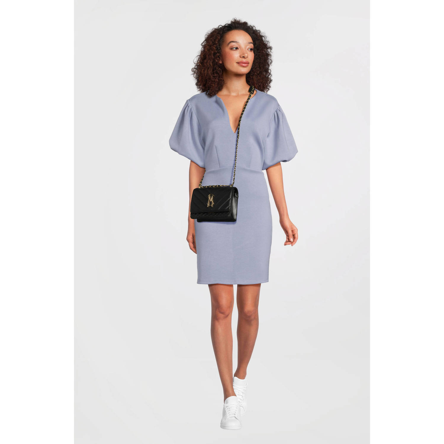 Steve Madden crossbody tas Bamara zwart goudkleurig