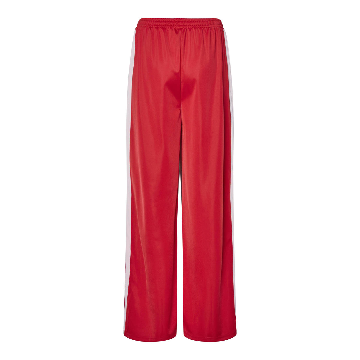 PIECES gestreepte loose fit broek PCGRACE rood roze