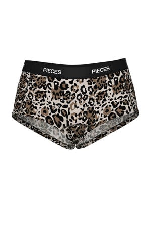 short PCLOGO beige/zwart