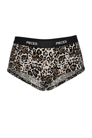 short PCLOGO beige/zwart
