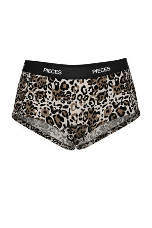 short PCLOGO beige/zwart