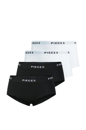 short PCLOGO (set van 4) zwart/wit