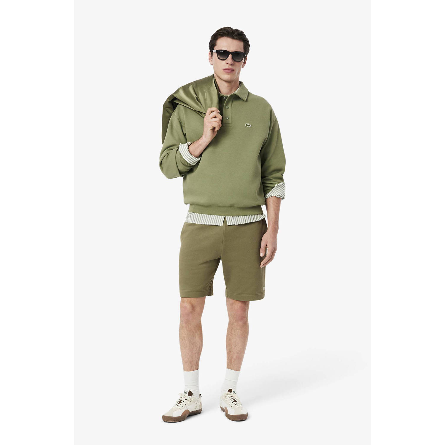 Lacoste regular sweatshort groen