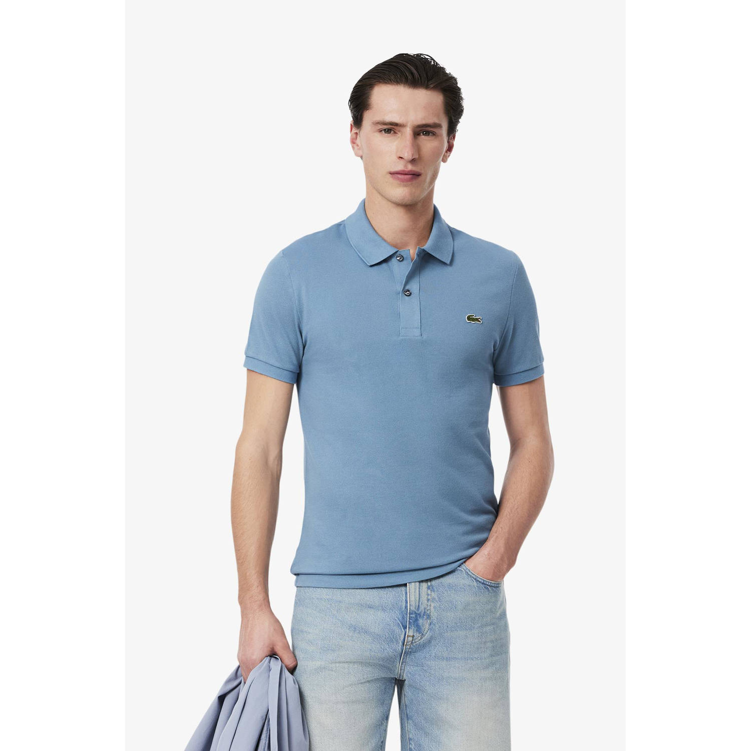 Lacoste slim polo blauw