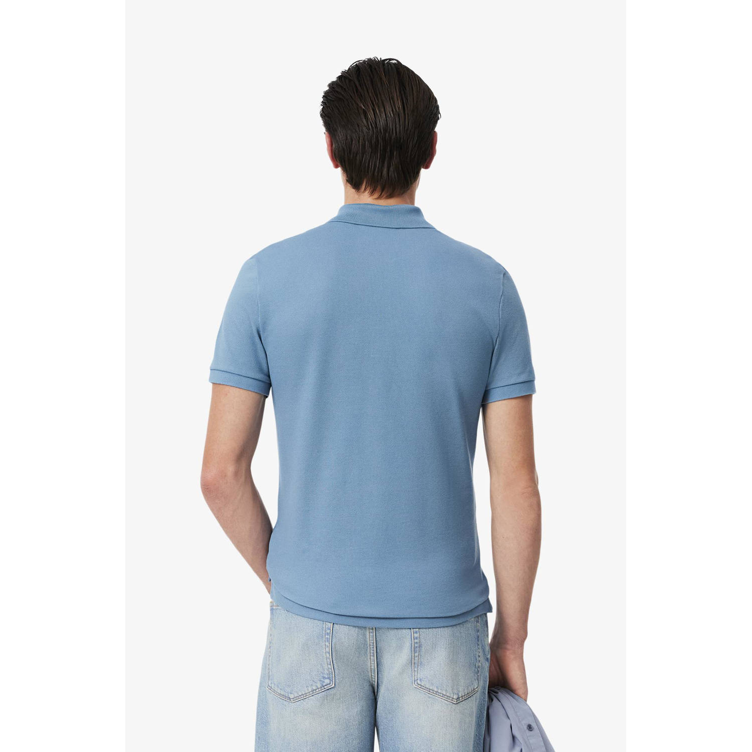 Lacoste slim polo blauw