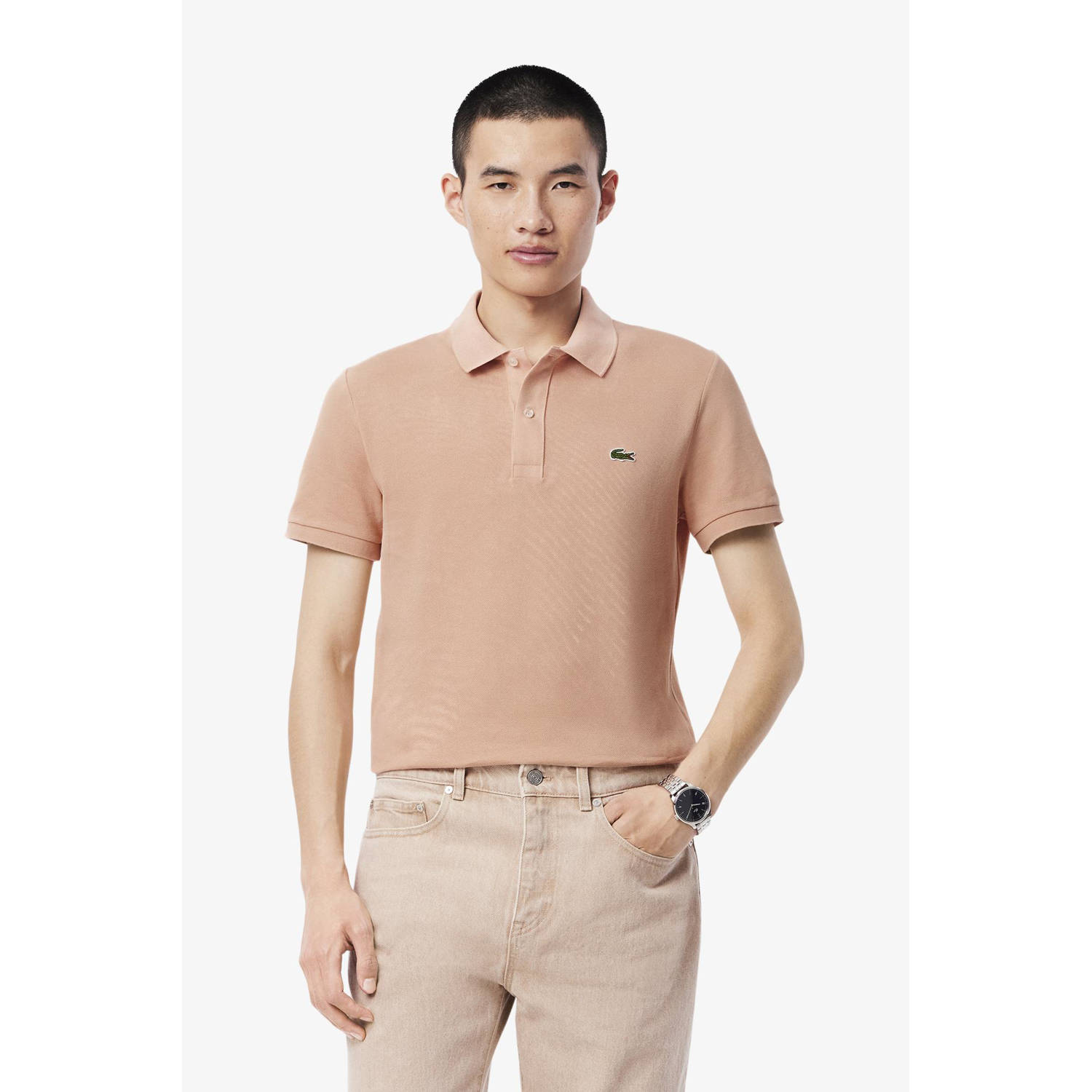 Lacoste slim polo latte