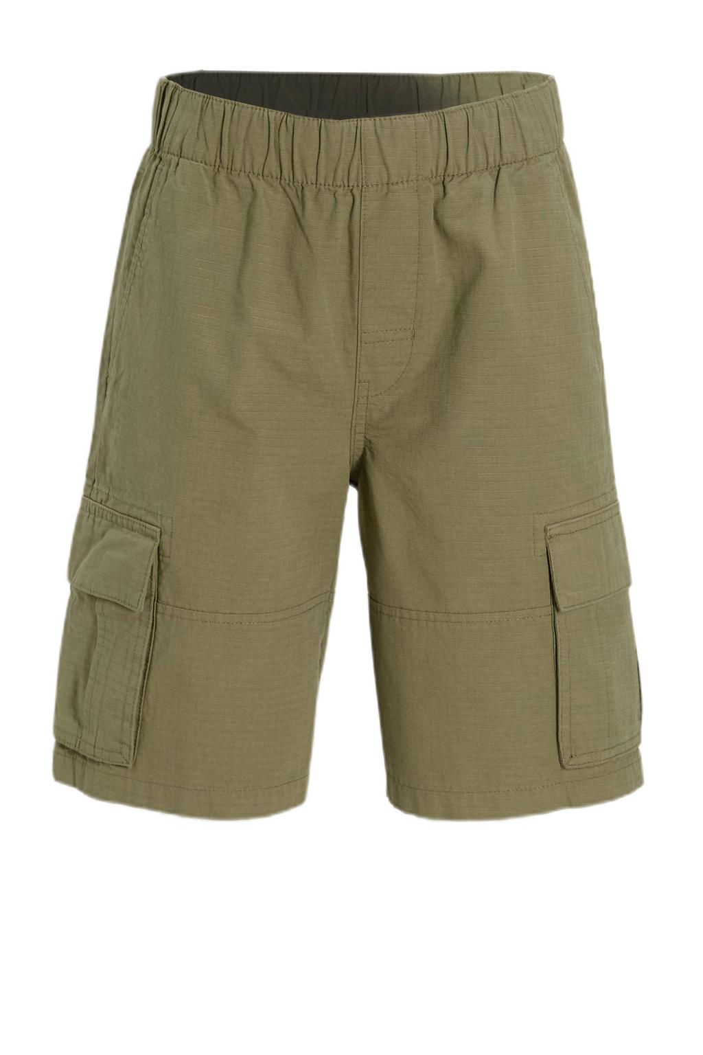 Groene meisjes Me & My Monkey cargo short van katoen met elastische tailleband met koord