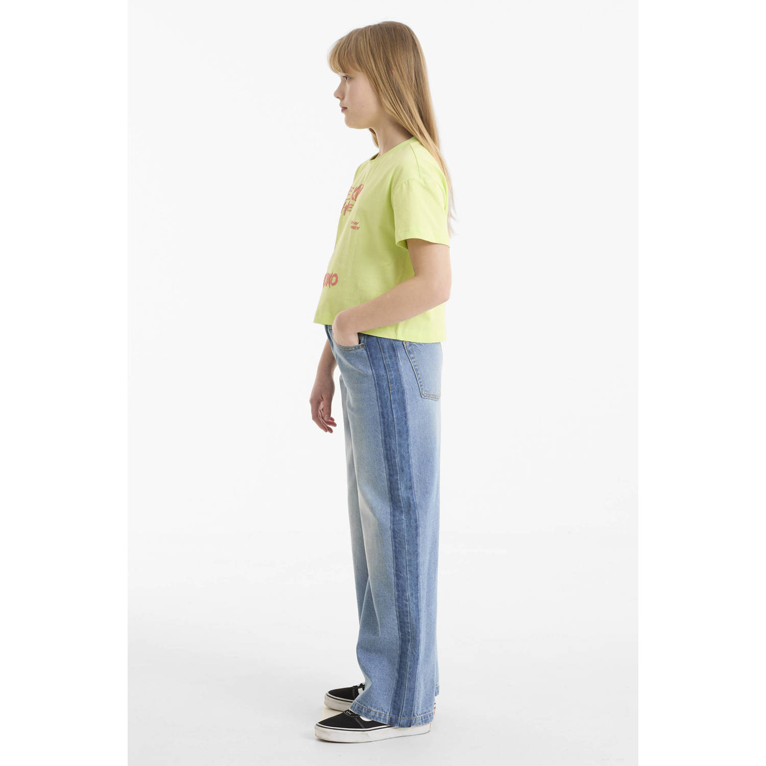 Me & My Monkey contrast jeans blauw