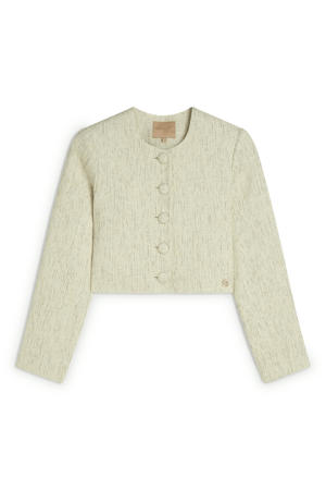 jasje met lurex ecru