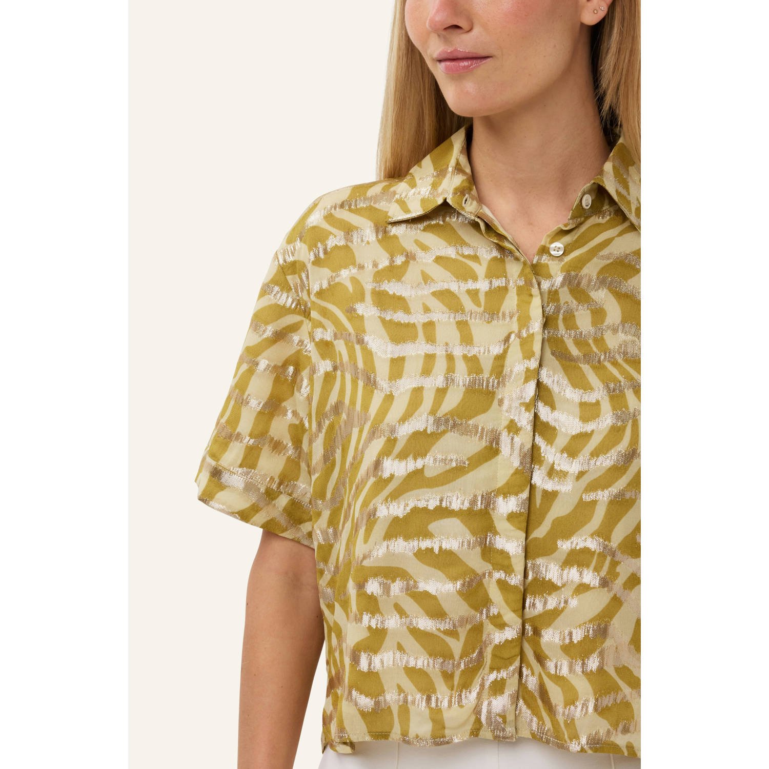 JOSH V blouse goud met lurex