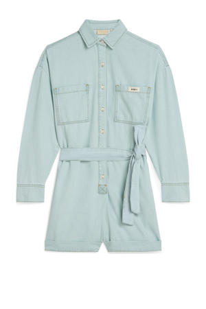 oversized playsuit light blue denim