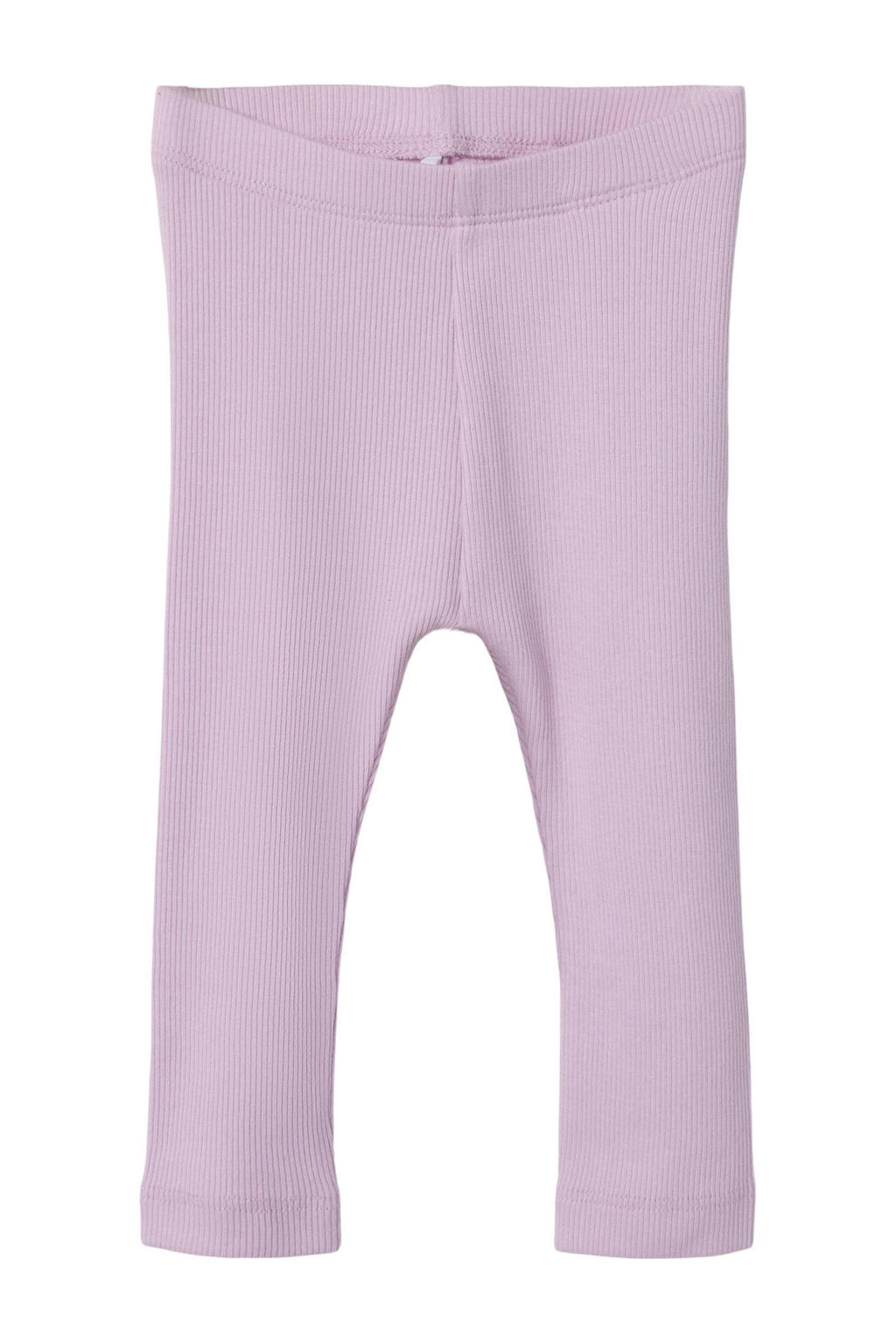 Paarse NAME IT BABY baby legging licht van stretchkatoen met skinny fit, regular waist en effen