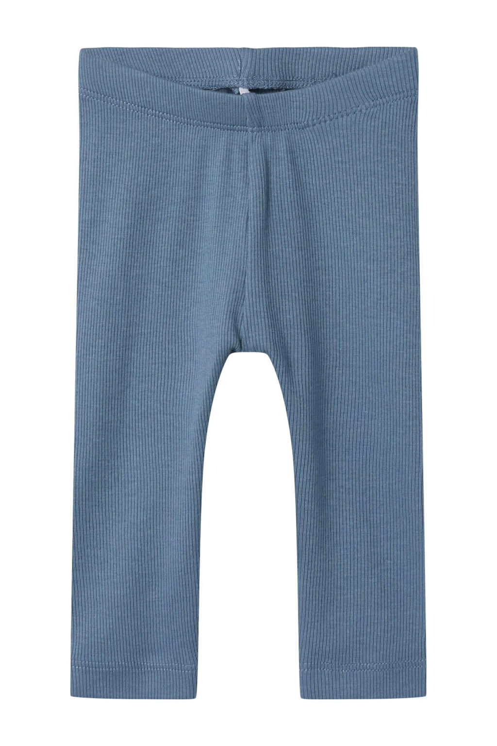 Turquoise NAME IT BABY baby legging zacht van stretchkatoen met skinny fit, regular waist en effen