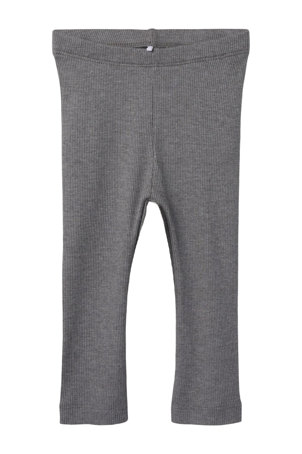 Grijze NAME IT BABY baby legging van stretchkatoen met skinny fit, regular waist, elastische inzet en melée print
