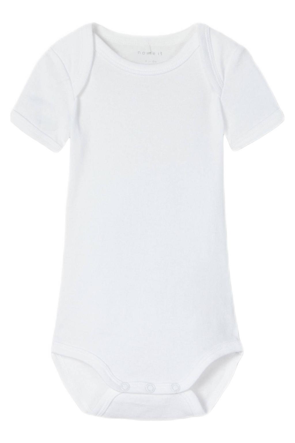 NAME IT BABY romper NBNBODY - wit (set van 3)