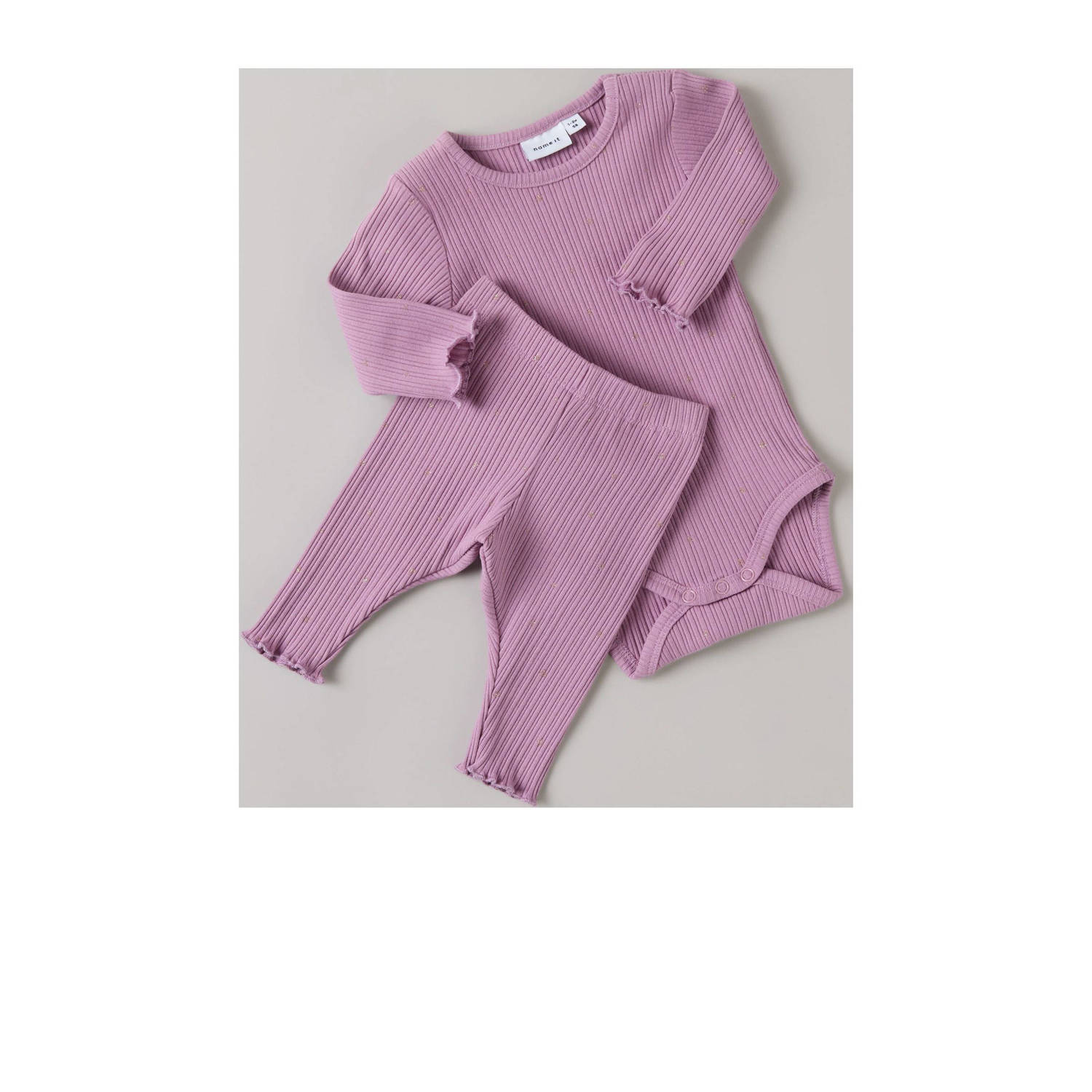 NAME IT BABY legging roze glitter