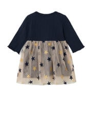 thumbnail: NAME IT BABY korte jurk glitter donkerblauw
