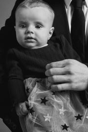 thumbnail: NAME IT BABY korte jurk glitter donkerblauw