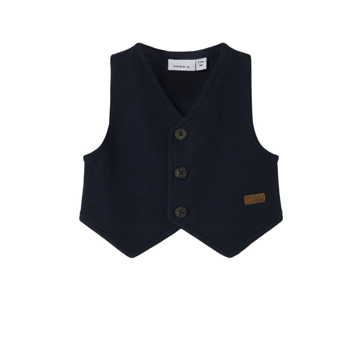 NAME IT BABY gilet donkerblauw