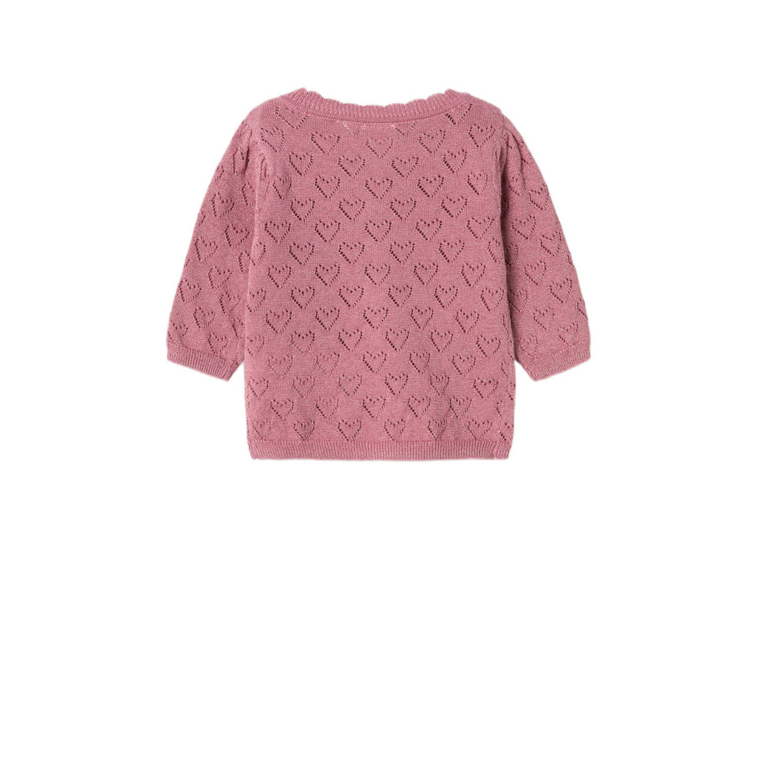 NAME IT BABY fijn gebreide trui roze