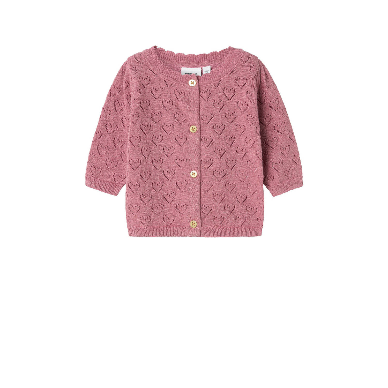 NAME IT BABY fijn gebreide trui roze