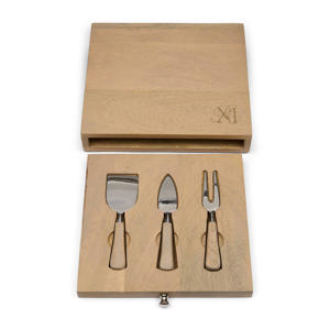 borrelplank met kaasmesjes (28x28 cm) 