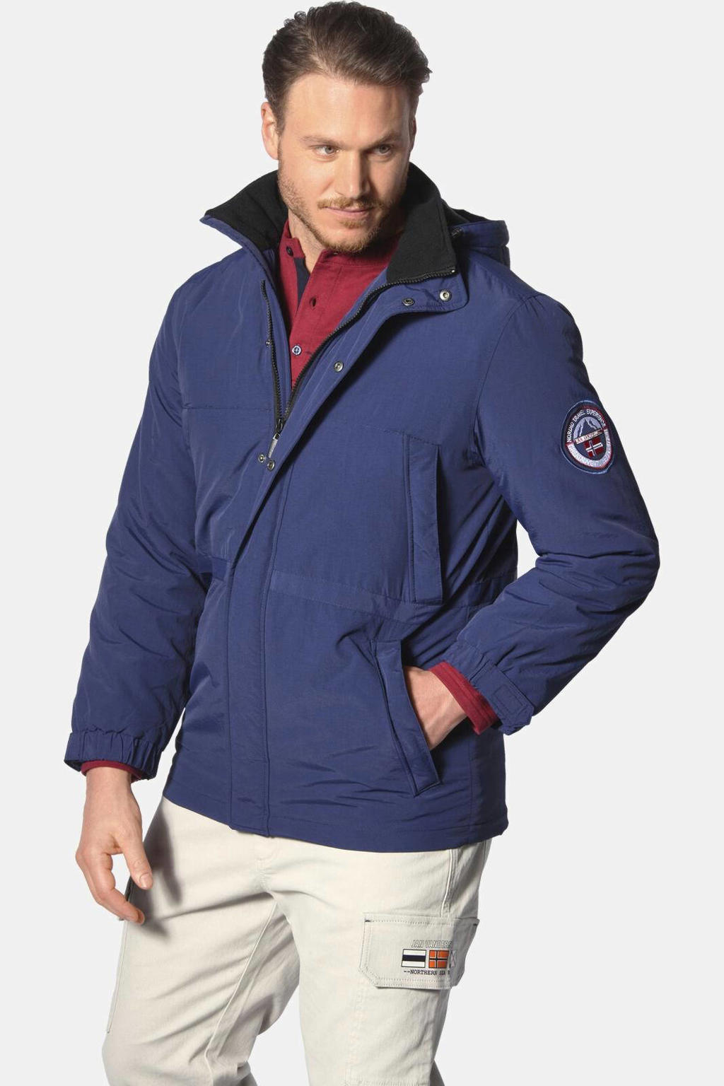 Jan Vanderstorm jas VICO Plus Size blauw