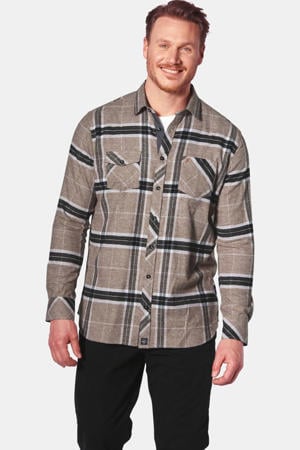 casual overhemd bruin