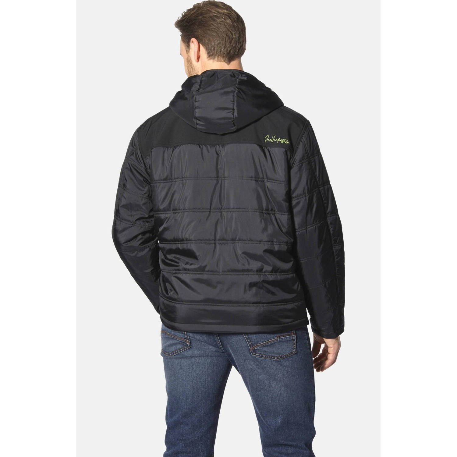 Jan Vanderstorm softshell jas DAMJAN Plus Size zwart